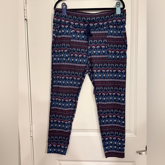 aerie Pants - Aerie Chill Play Move High Waisted Fair Isle Winter Jogger Leggings Size XXL
